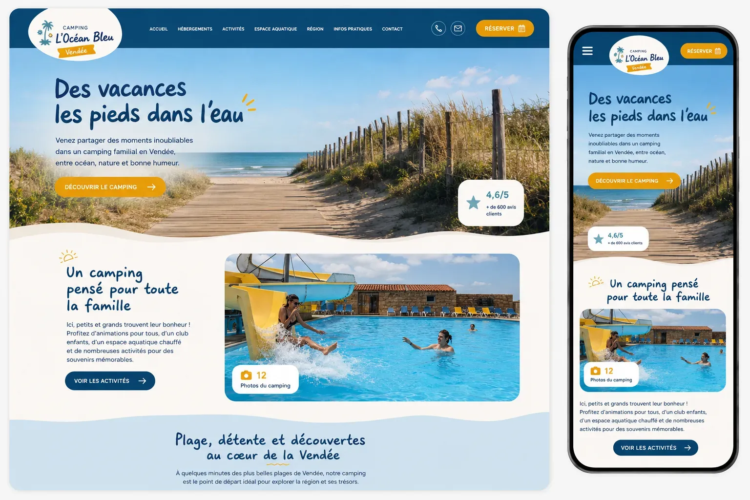 Camping L'Océan Bleu