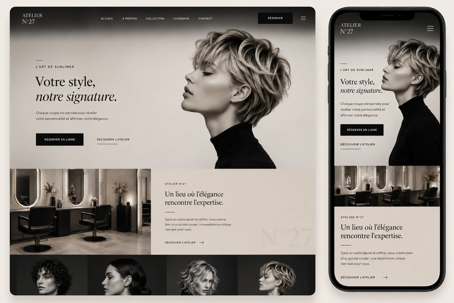 Salon de coiffure Minimal