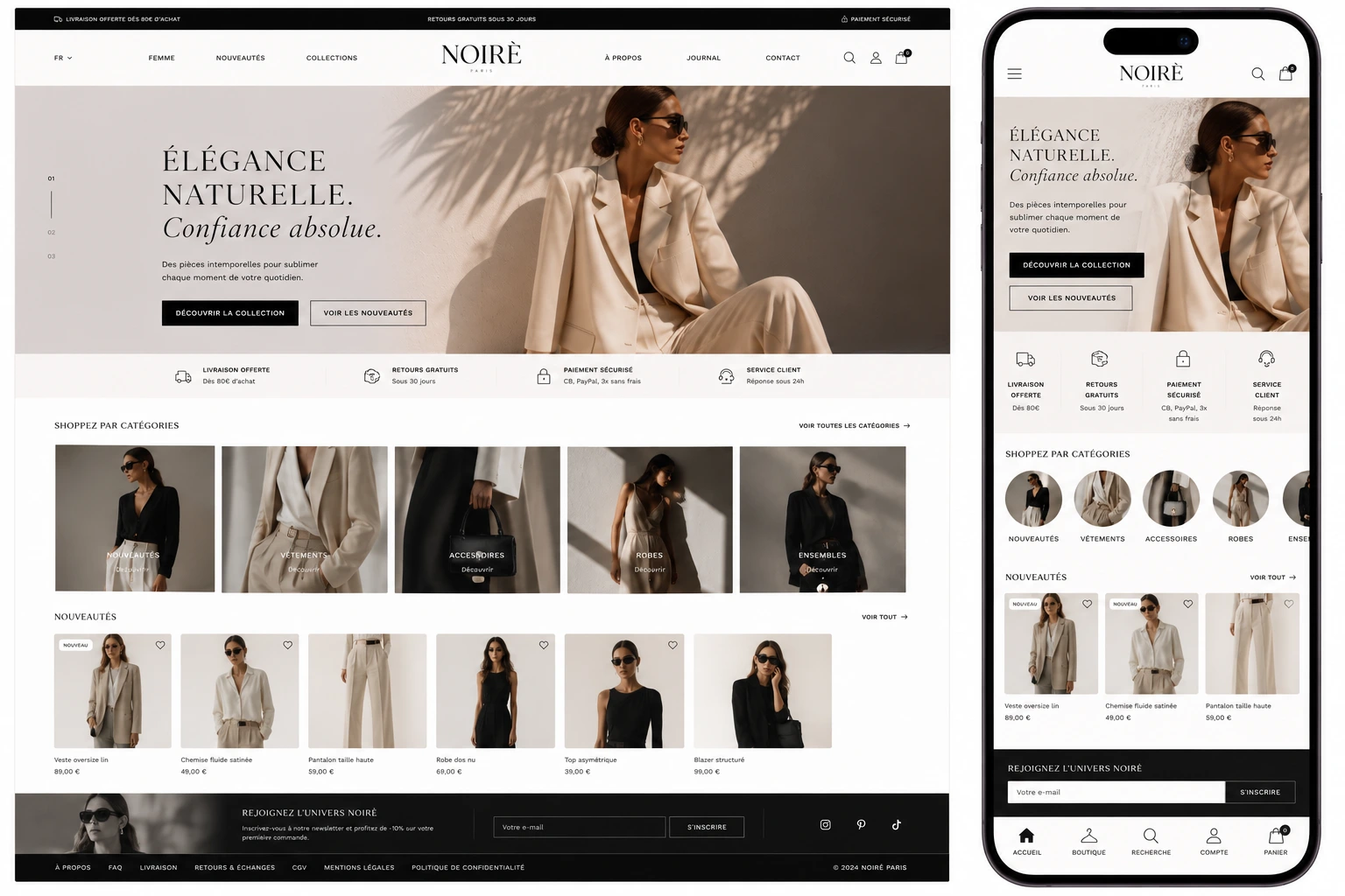 E-commerce vitrine
