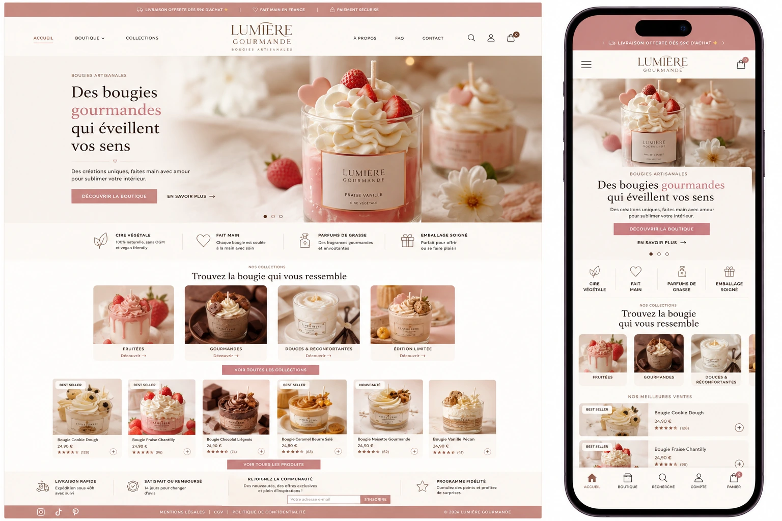 E-commerce bougies