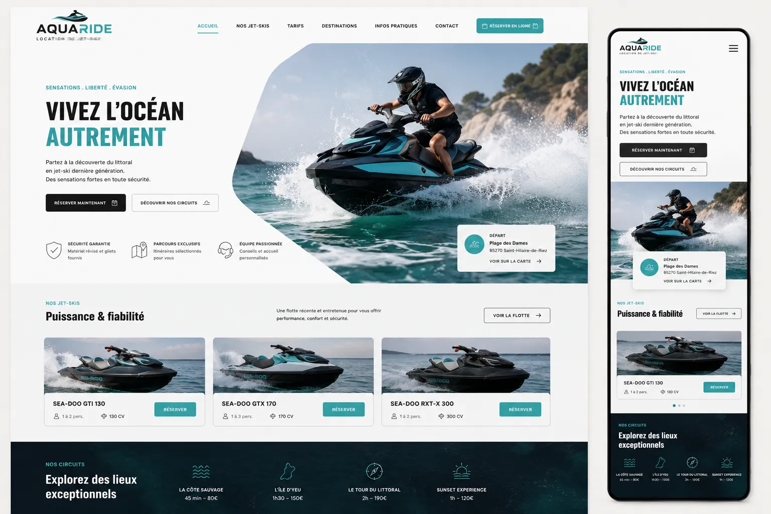 AquaRide — Location de jet-ski