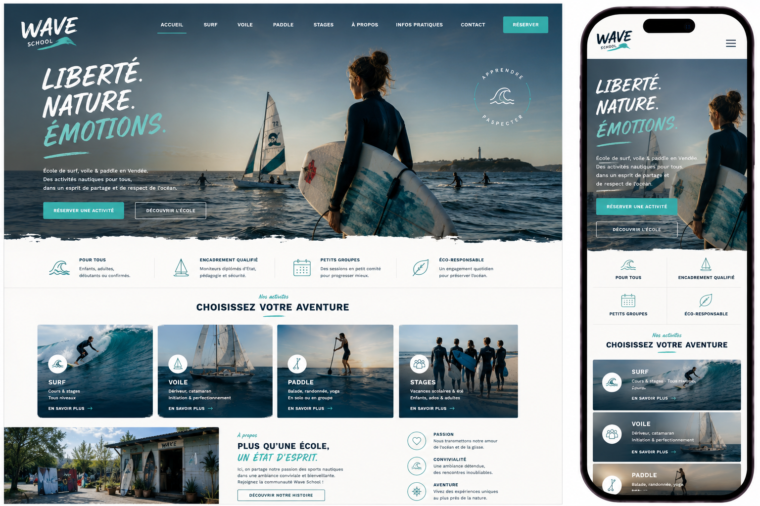 École de surf Wave